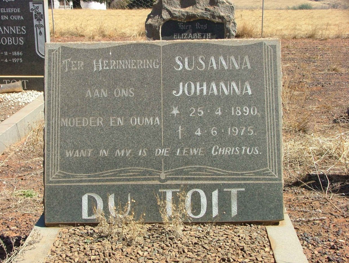 TOIT Susanna Johanna, du 1890-1975