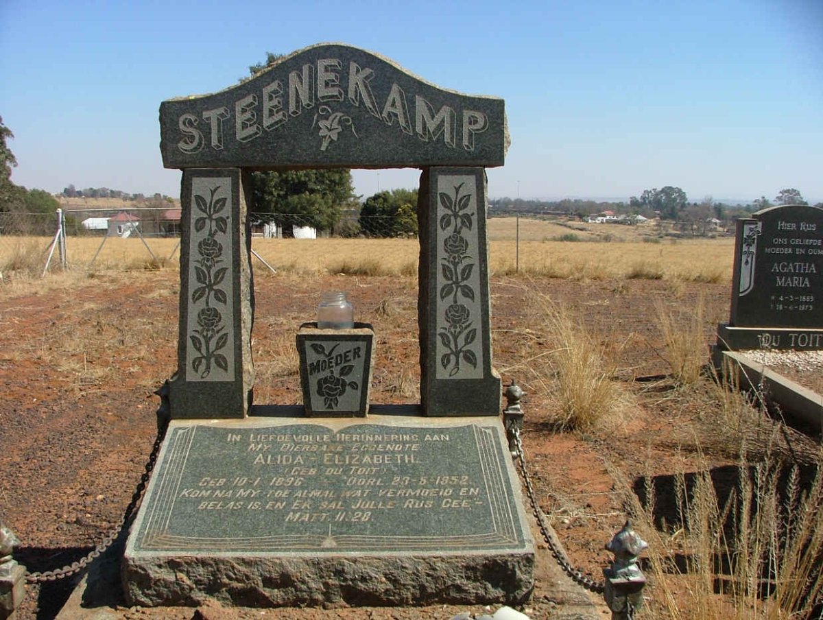 STEENEKAMP Alida Elizabeth nee DU TOIT 1896-1952