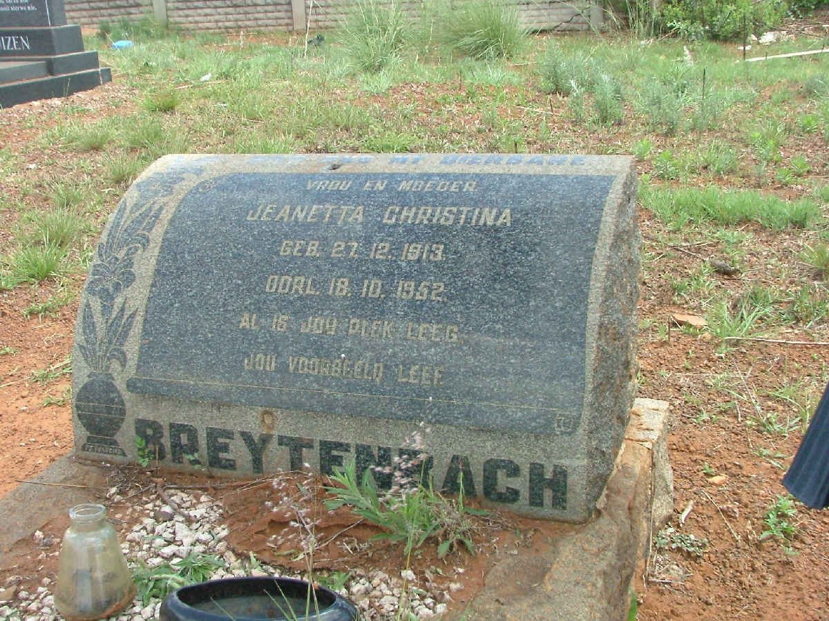 BREYTENBACH Jeanetta Christina 1913-1952
