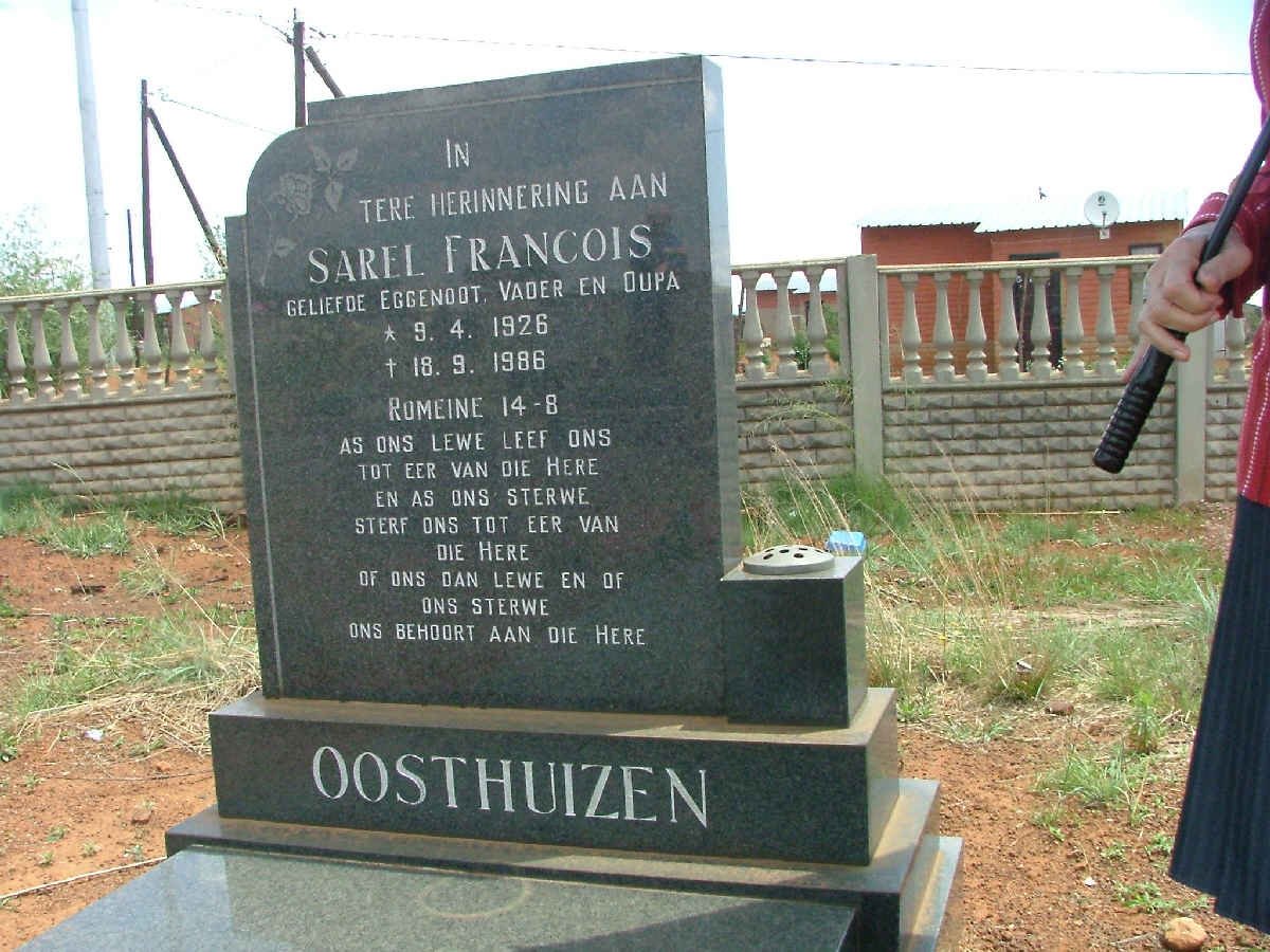 OOSTHUIZEN Sarel Francois 1926-1986