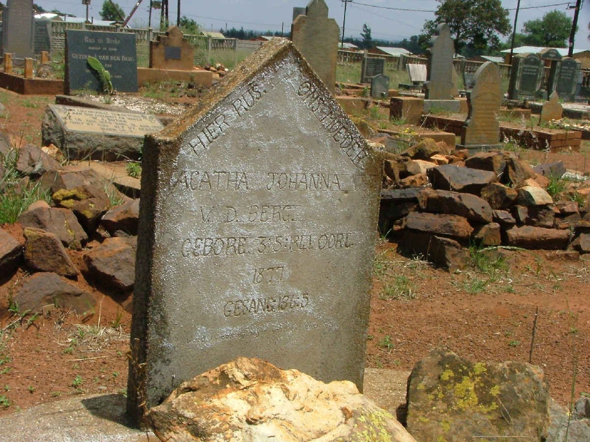 BERG Agatha Johanna, v.d. 1841-1877