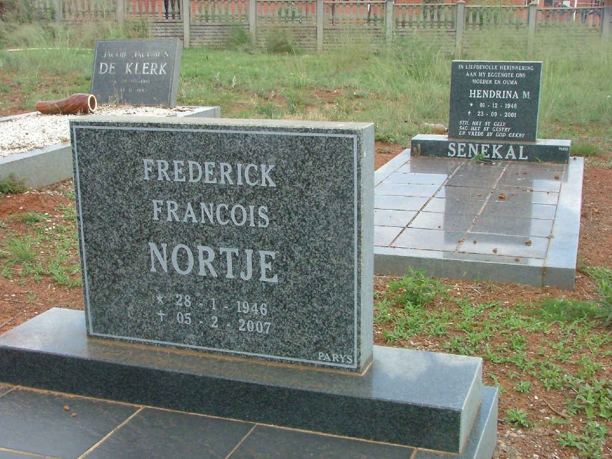 NORTJE Frederick Francois 1946-2007