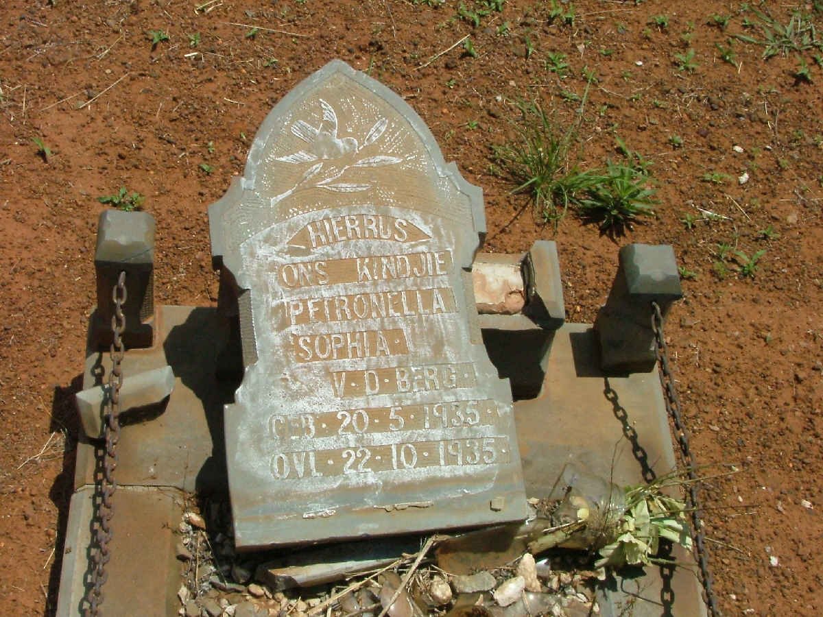 BERG Petronella Sophia, v.d. 1935-1935