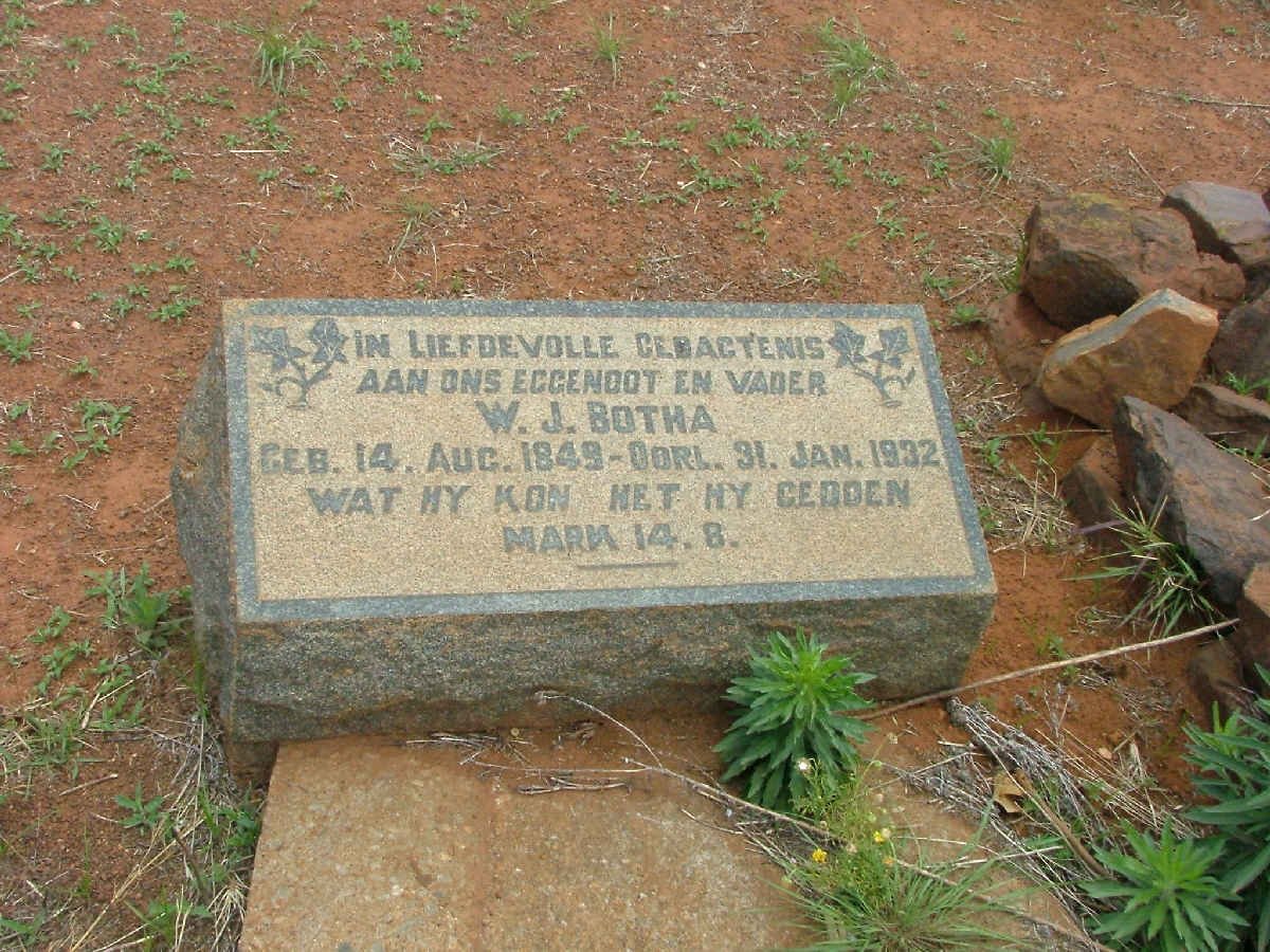 BOTHA W.J. 1849-1932
