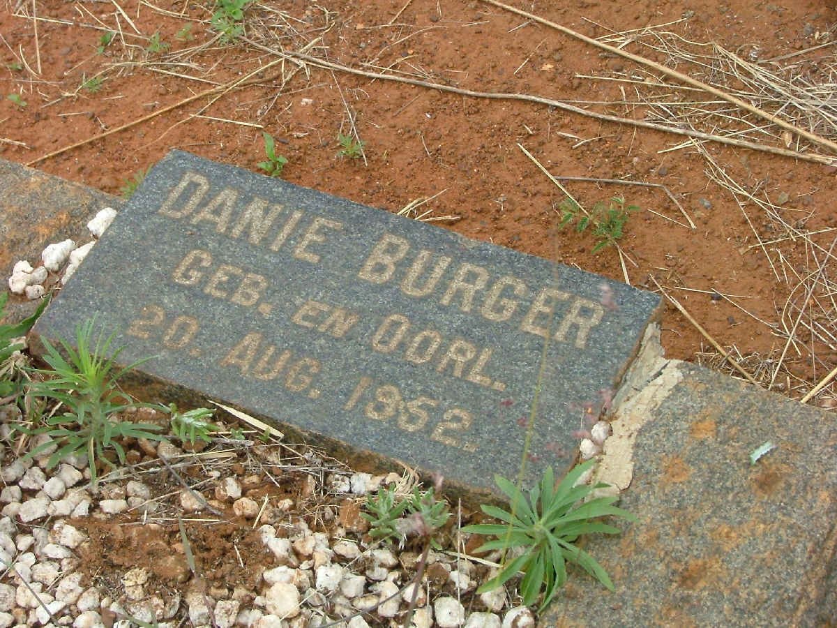 BURGER Danie 1952-1952