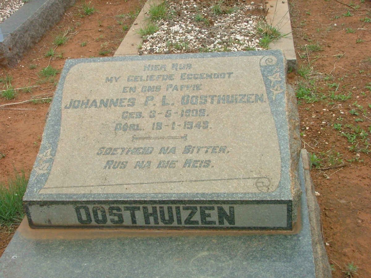 OOSTHUIZEN Johannes P.L. 1908-1949