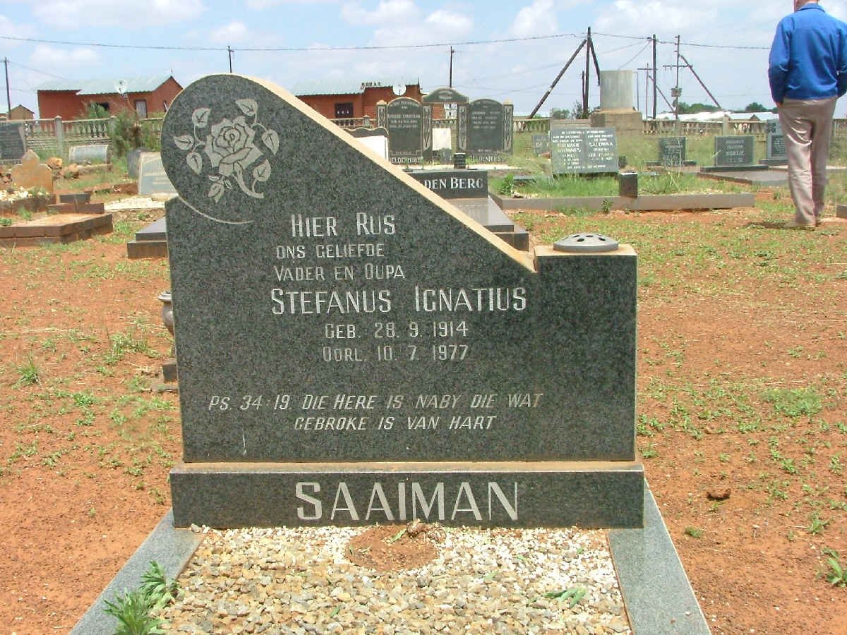SAAIMAN Stefanus Ignatius 1914-1977