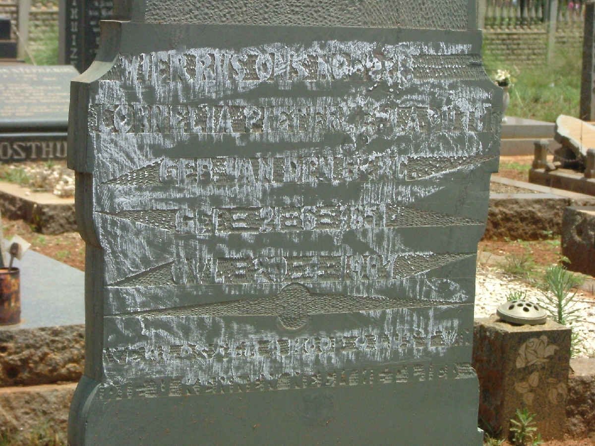 TOIT Conelia Pieternella, du geb VAN DEN BERG 1851-19??