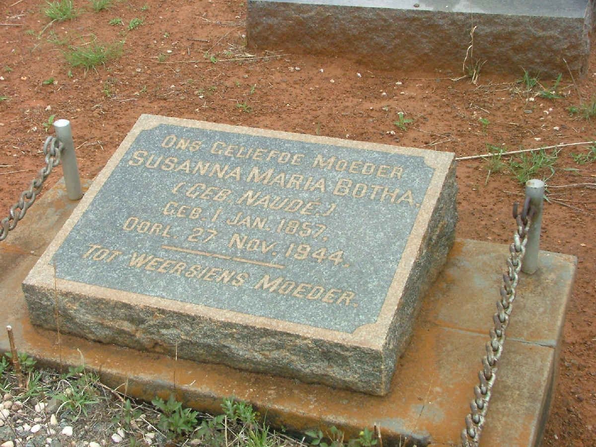 BOTHA Susanna Maria nee NAUDE 1857-1944