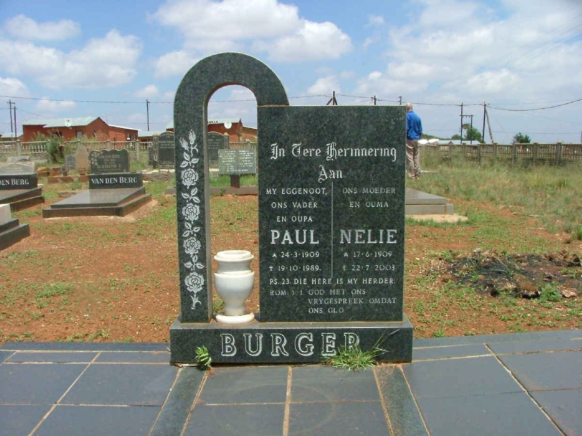 BURGER Paul 1909-1989 &amp; Nelie 1909-2003