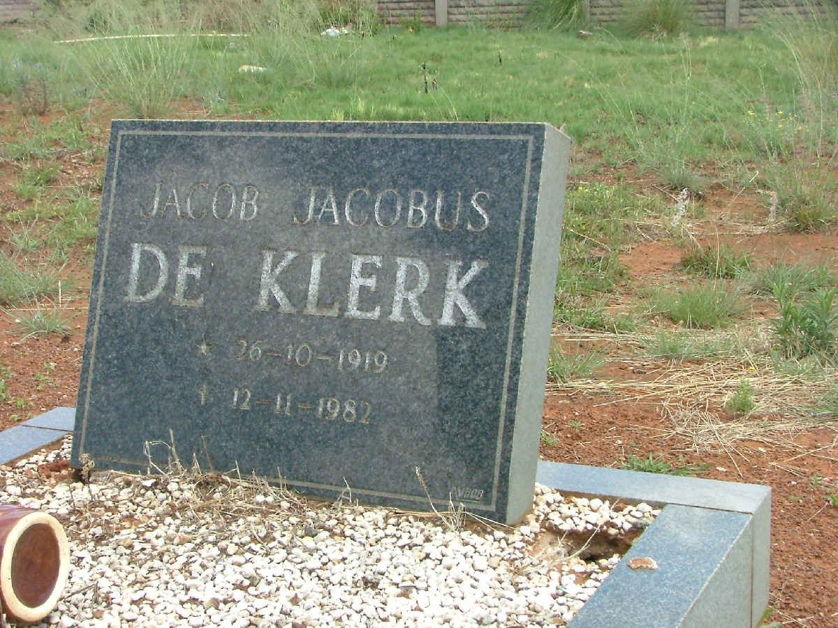 KLERK Jacob Jacobus, de 1919-1982