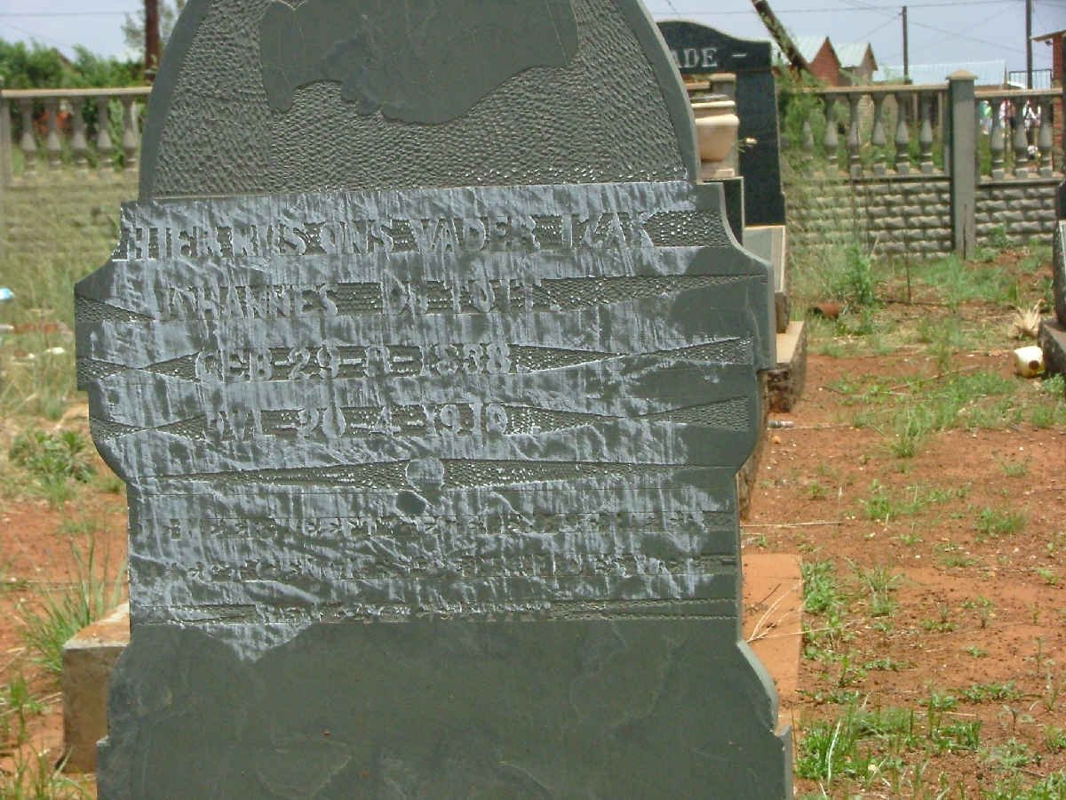 TOIT Izak Johannes, du 1838-1910