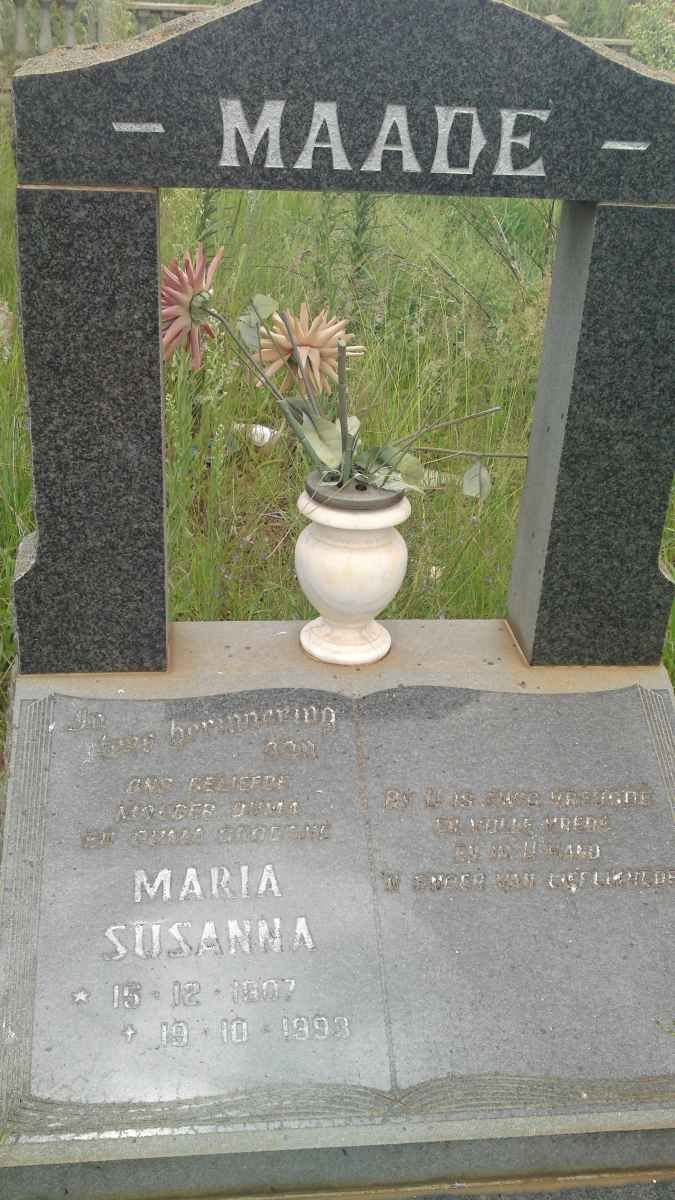 MAADE Maria Susanna 1907-1993