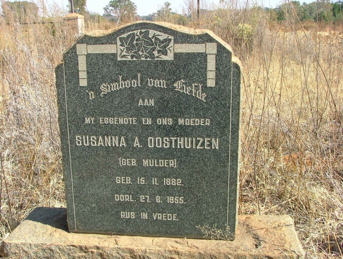 OOSTHUIZEN Susanna A. nee MULDER 1882-1955