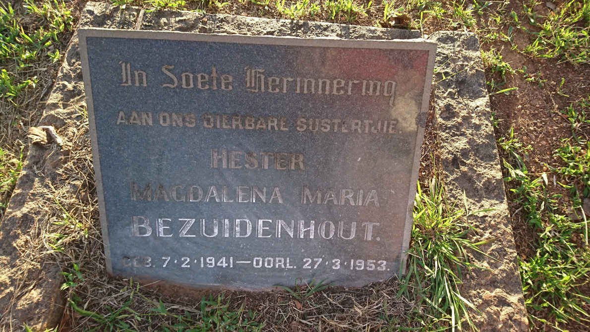 BEZUIDENHOUT Hester Magdalena Maria 1941-1953