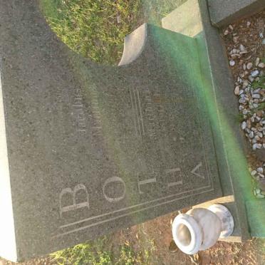 BOTHA Jacobus Marthinus 1947- &amp; Marthina Christoffelina 1945-2005