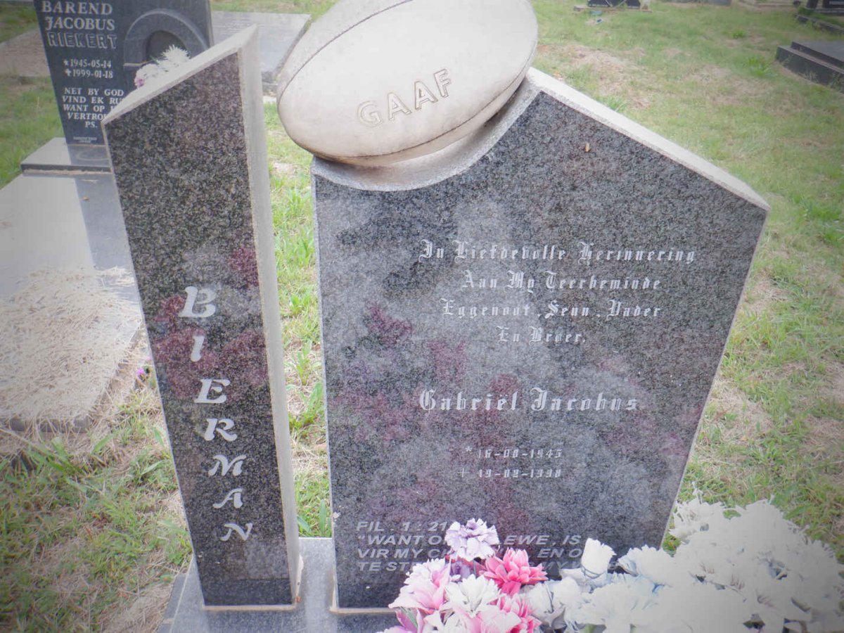BIERMAN Gabriel Jacobus 1945-1998