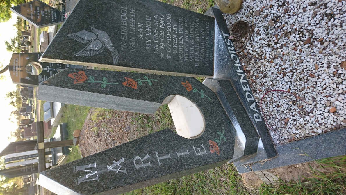 BADENHORST Martie 1967-2006