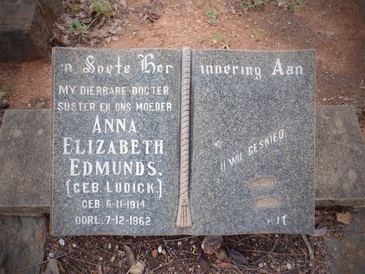 EDMUNDS Anna Elizabeth nee LUDICK 1914-1962