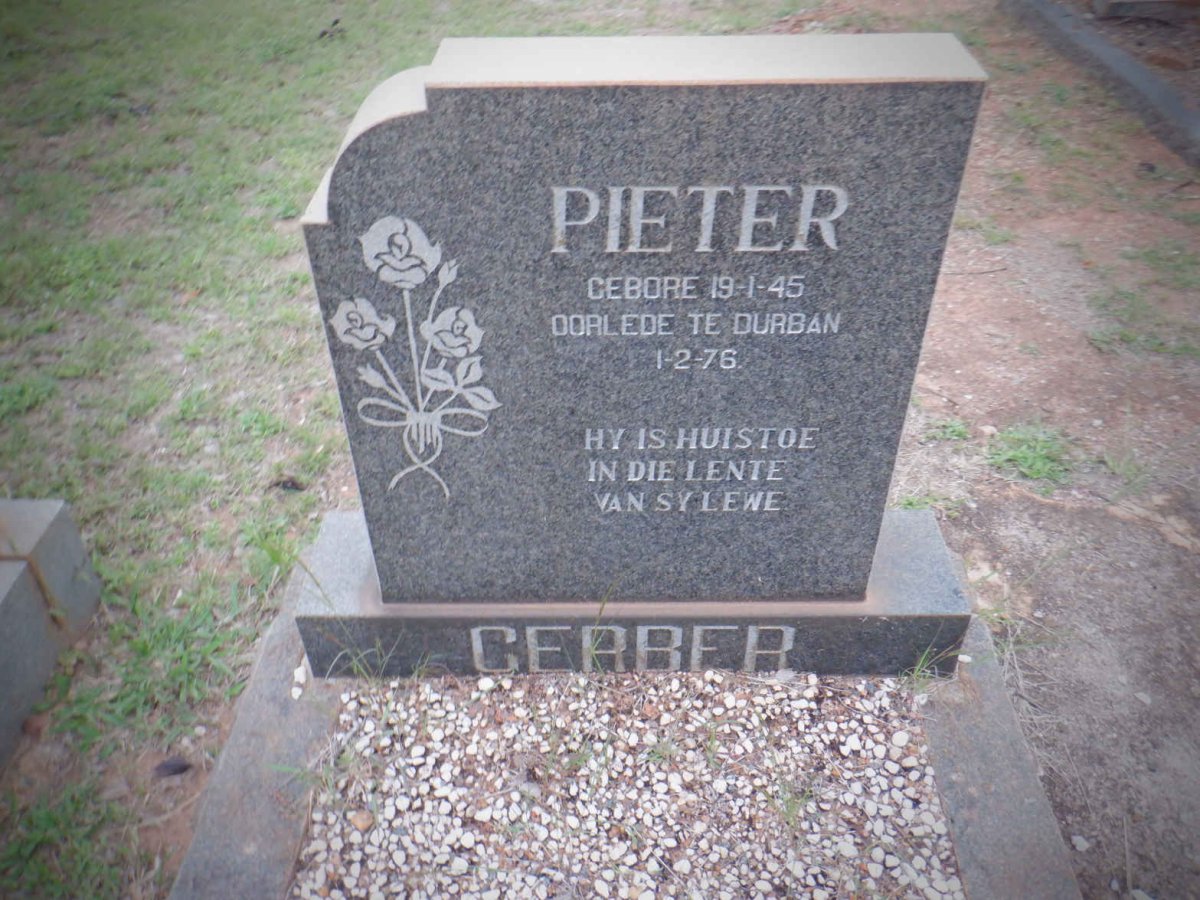 GERBER Pieter 1945-1976
