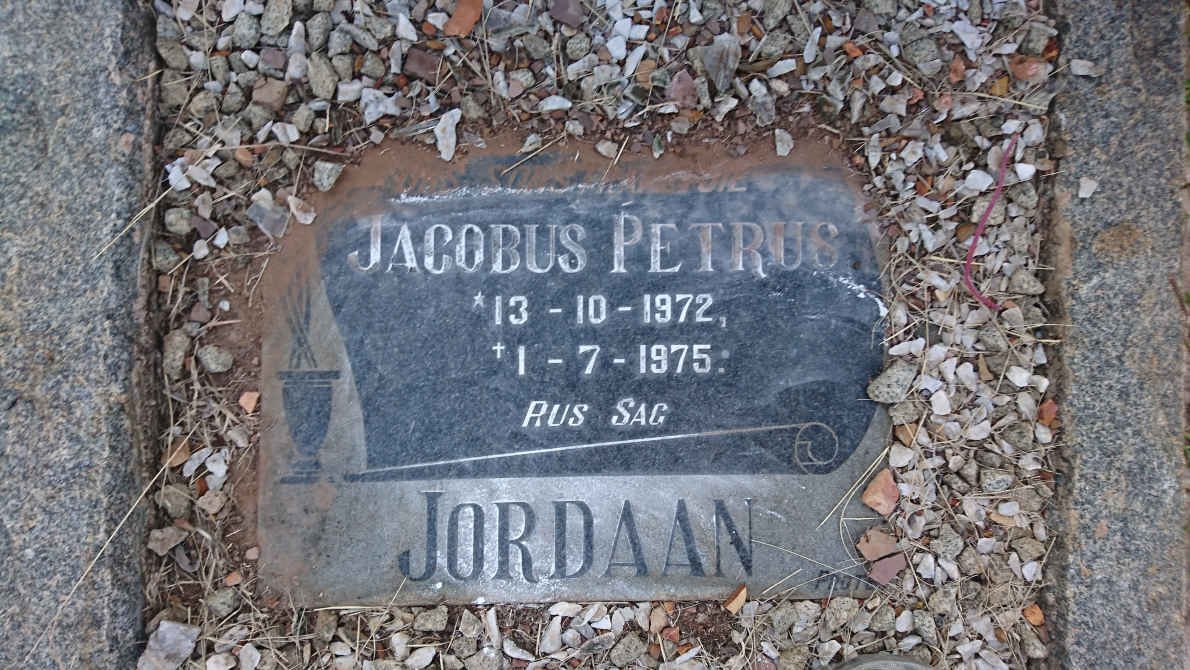JORDAAN Jacobus Petrus 1972-1975