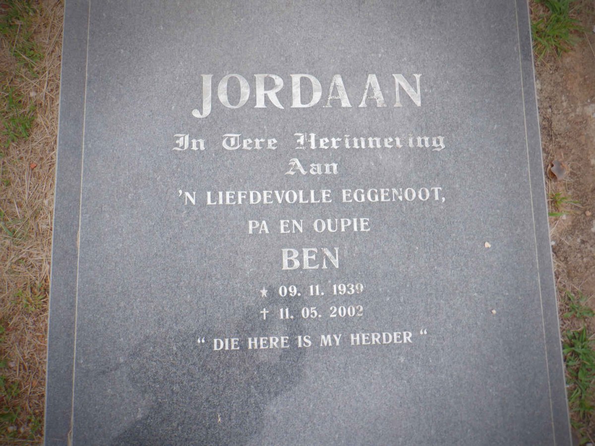 JORDAAN Ben 1939-2002