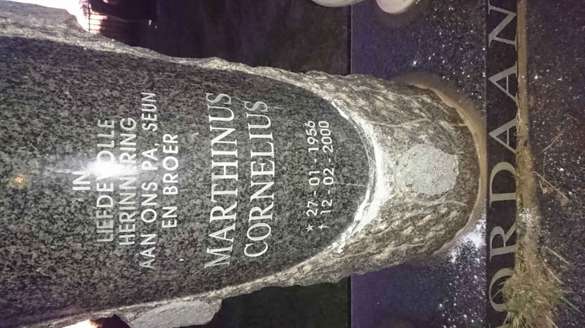 JORDAAN Marthinus Cornelius 1956-2000