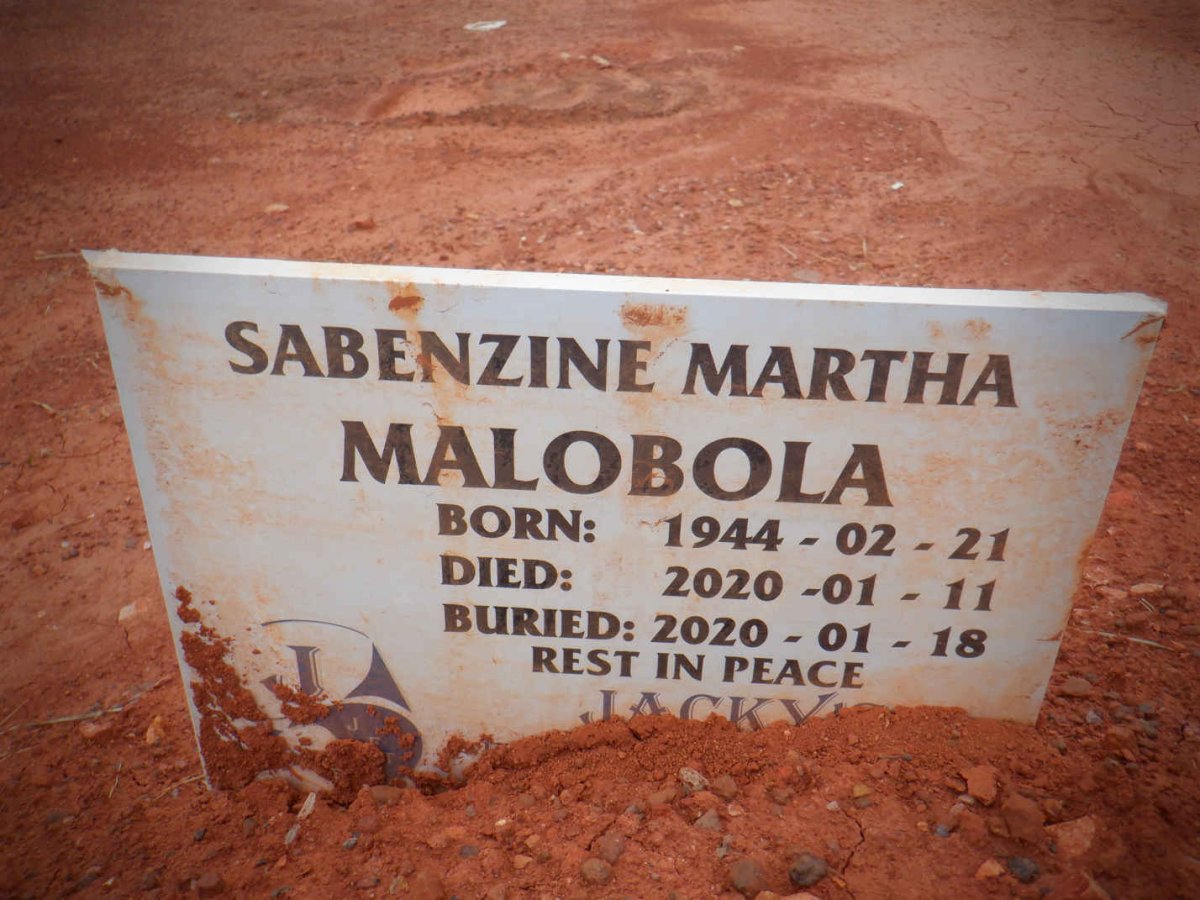 MALOBOLA Sabenzine Martha 1944-2020