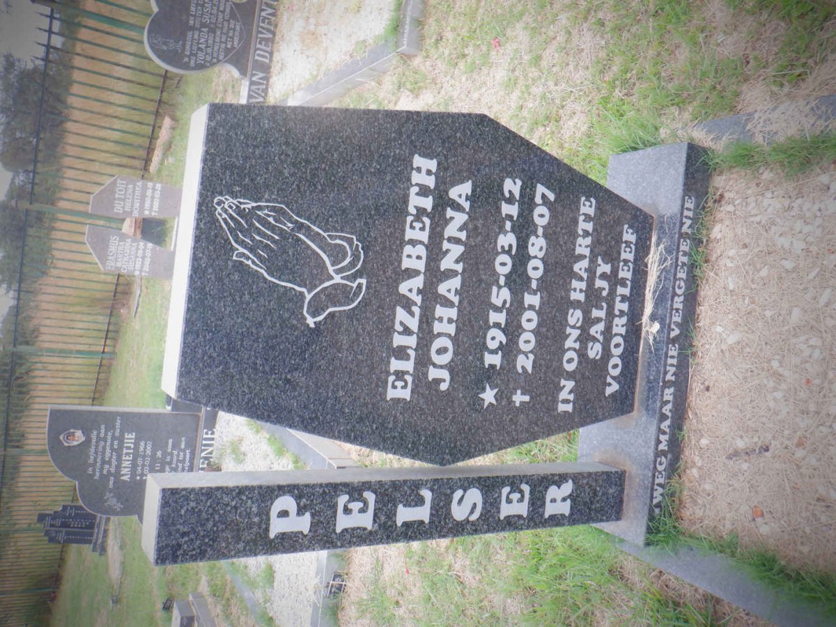 PELSER Elizabeth Johanna 1915-2001
