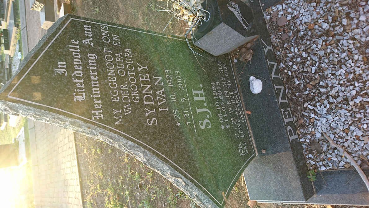 PENNY Sydney Ivan 1923-2003 &amp; S.J.H. 1924-2013