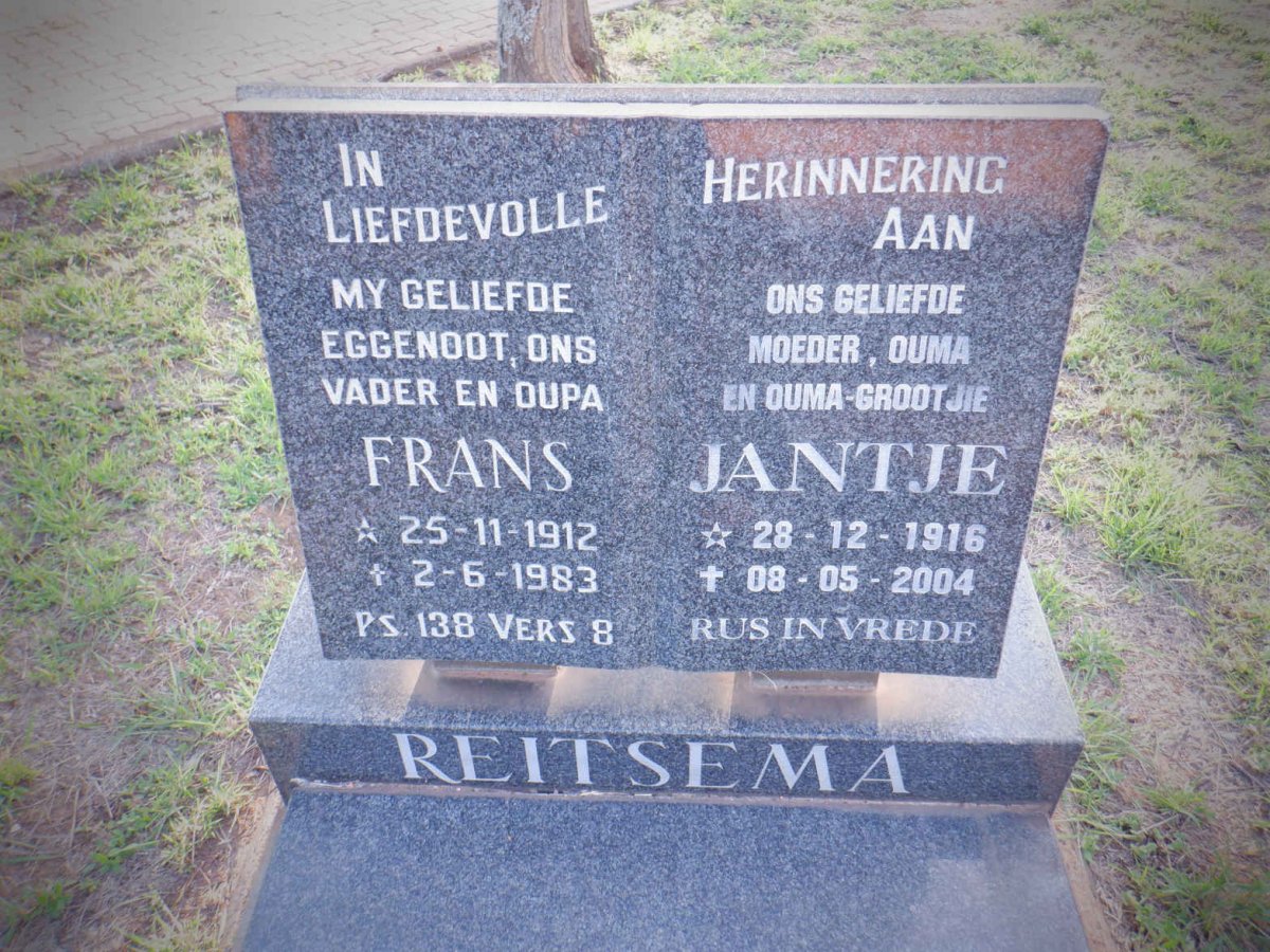 REITSEMA Frans 1912-1983 &amp; Jantje 1916-2004
