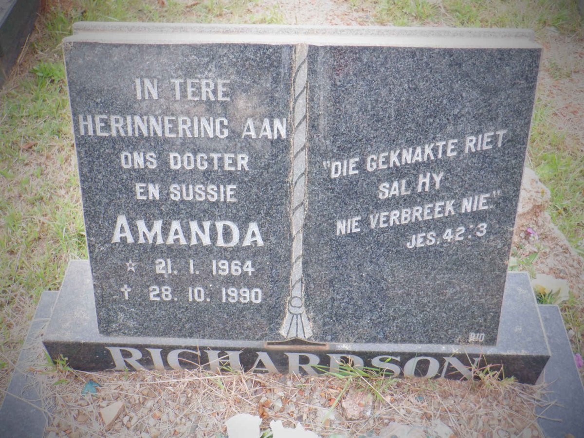 RICHARDSON Amanda 1964-1990