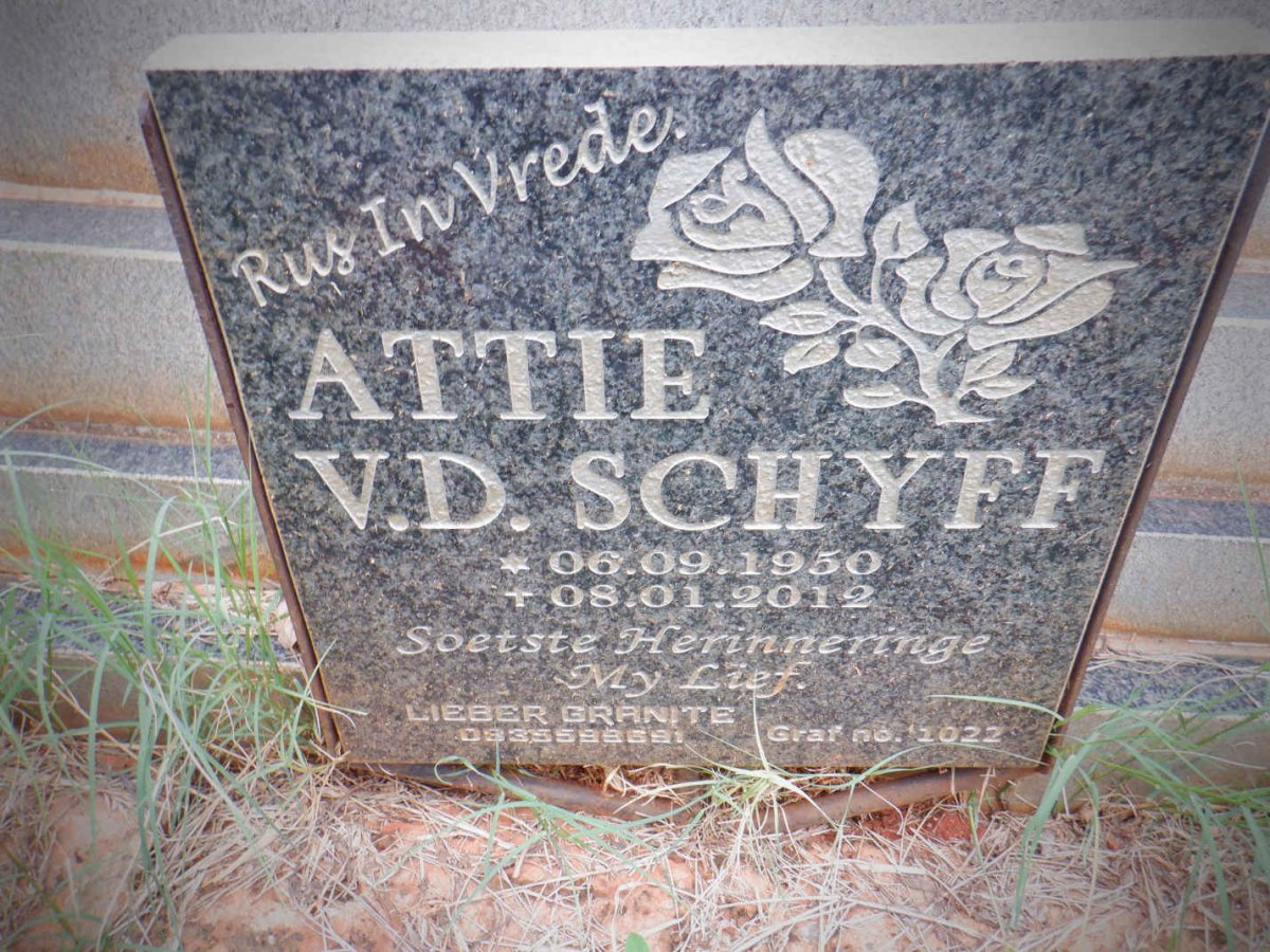 SCHYFF Attie, v.d. 1950-2012
