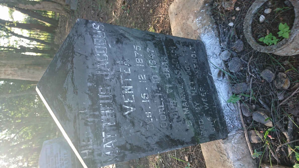 VENTER Mattheus Jacobus 1875-1947