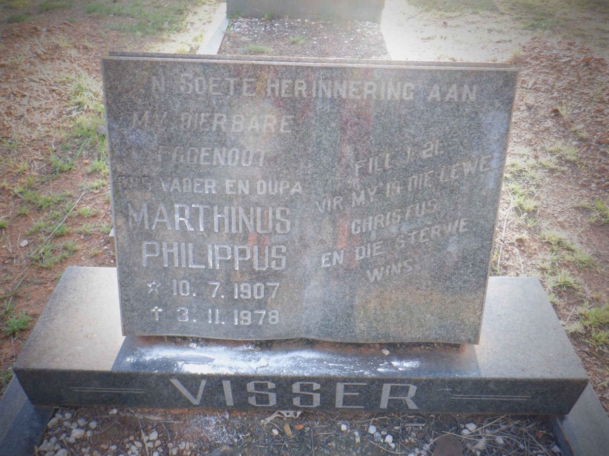 VISSER Marthinus Philippus 1907-1978