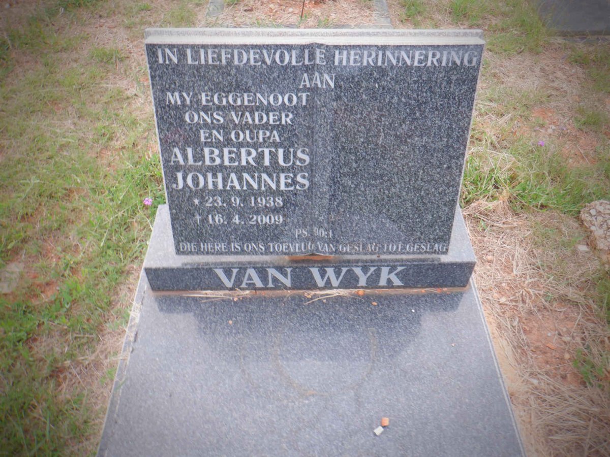 WYK Albertus Johannes, van 1938-2009