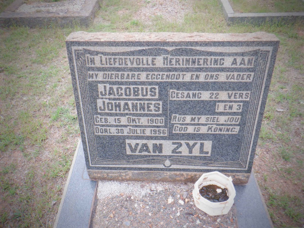 ZYL Jacobus Johannes, van 1900-1956