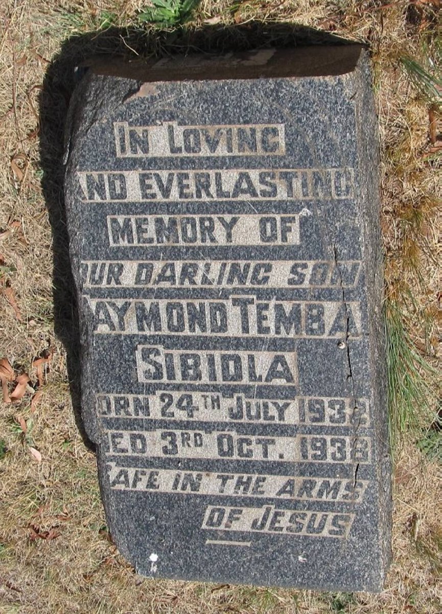 SIBIDLA Raymond Temba 1932-1938