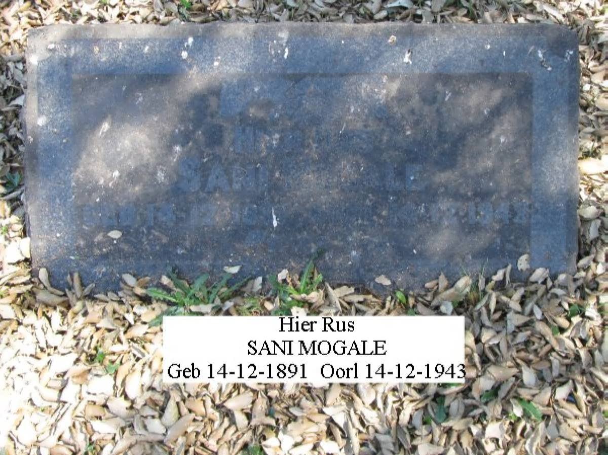 MOGALE Sani 1891-1943
