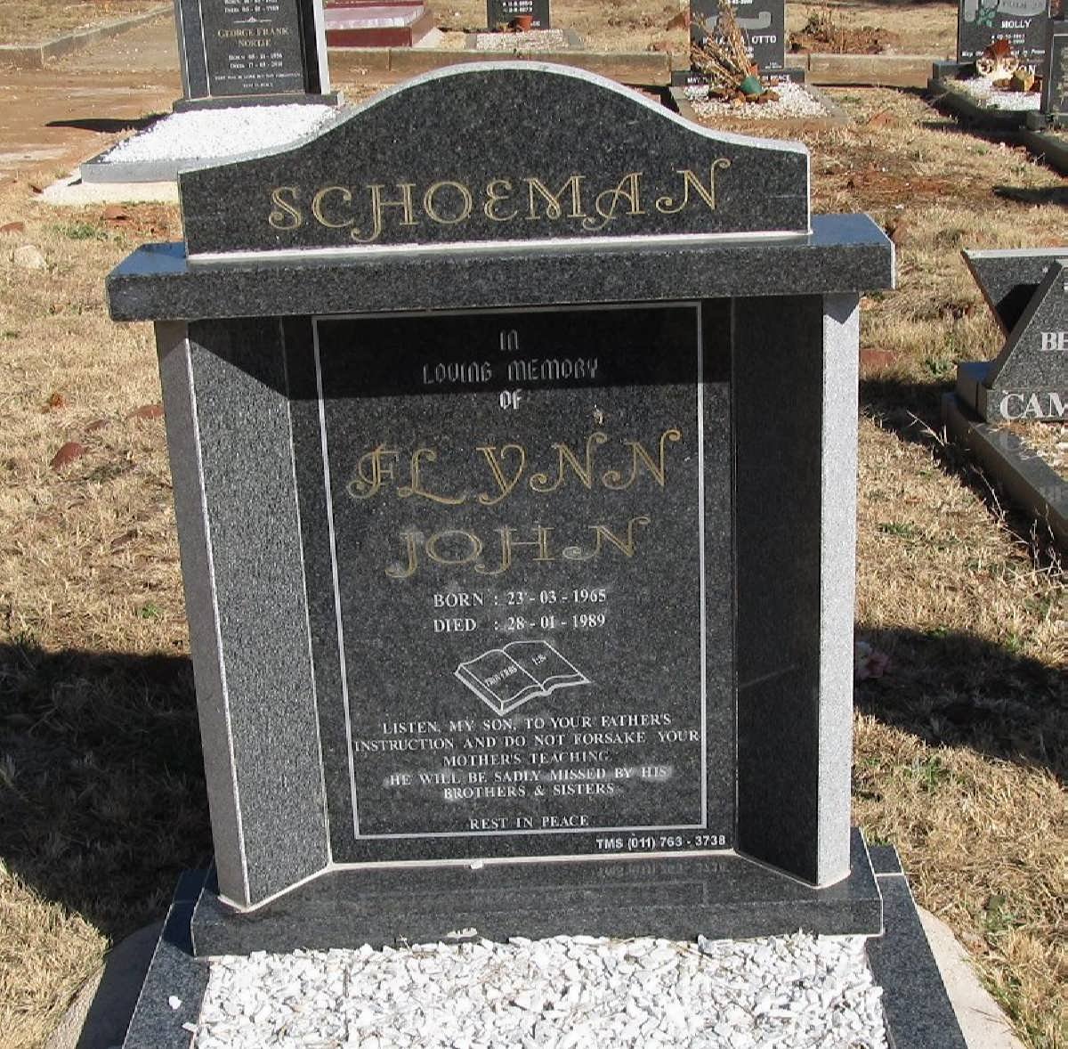 SCHOEMAN Flynn John 1965-1989