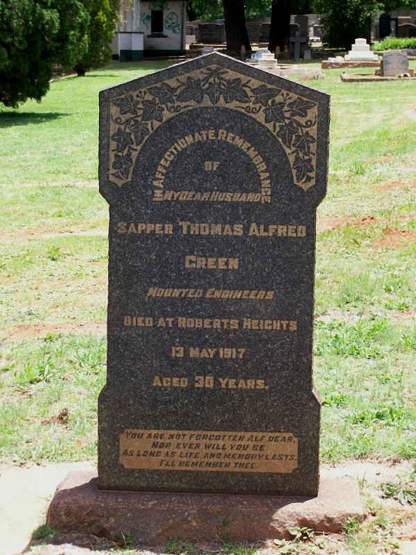 GREEN Thomas Alfred -1917