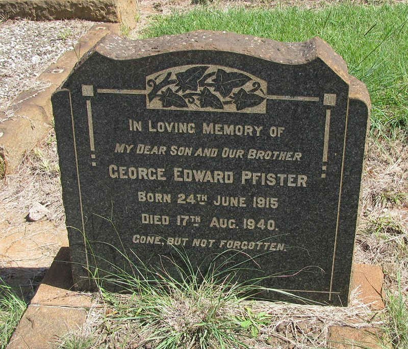 PFISTER George Edward 1915-1940