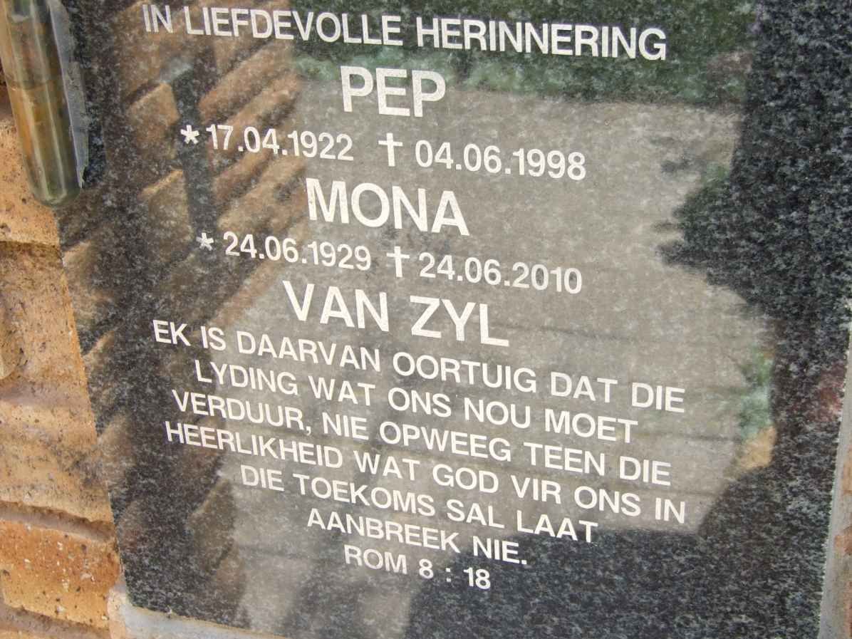 ZYL Pep, van 1922-1998 &amp; Mona 1929-2010