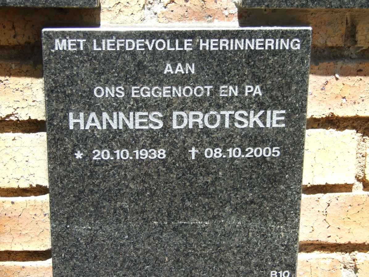 DROTSKIE Hannes 1938-2005