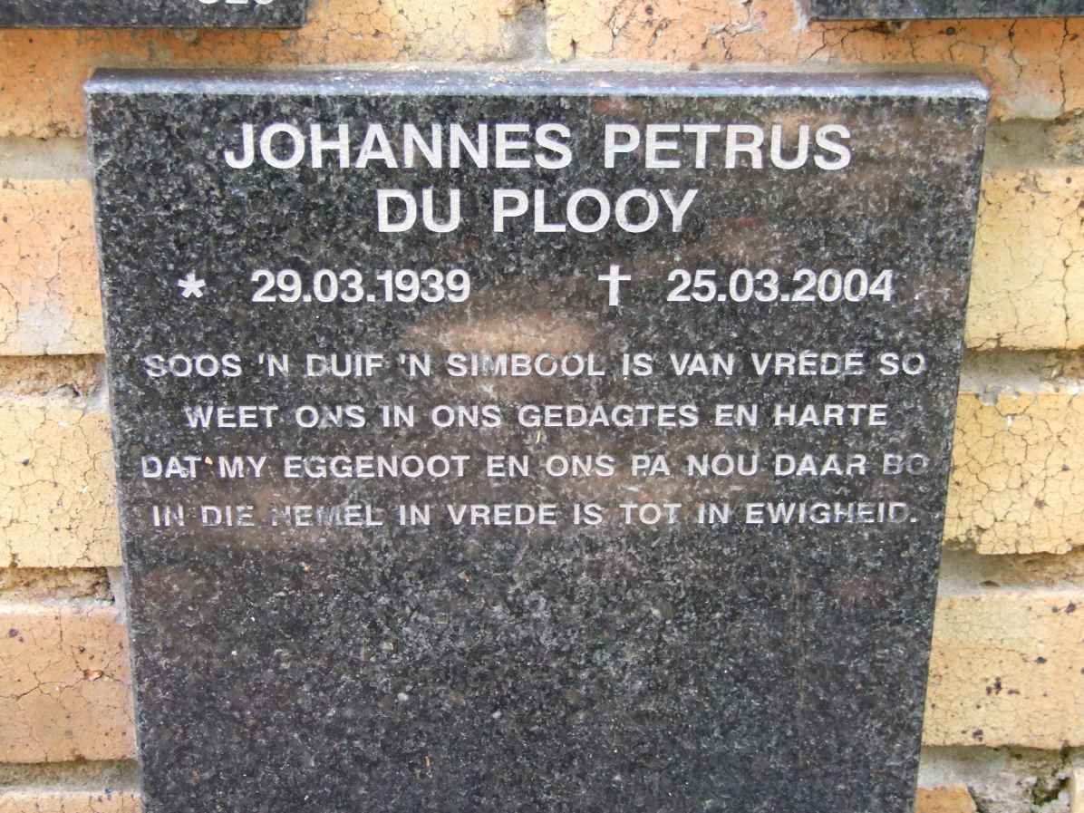 PLOOY Johannes Petrus, du 1939-2004