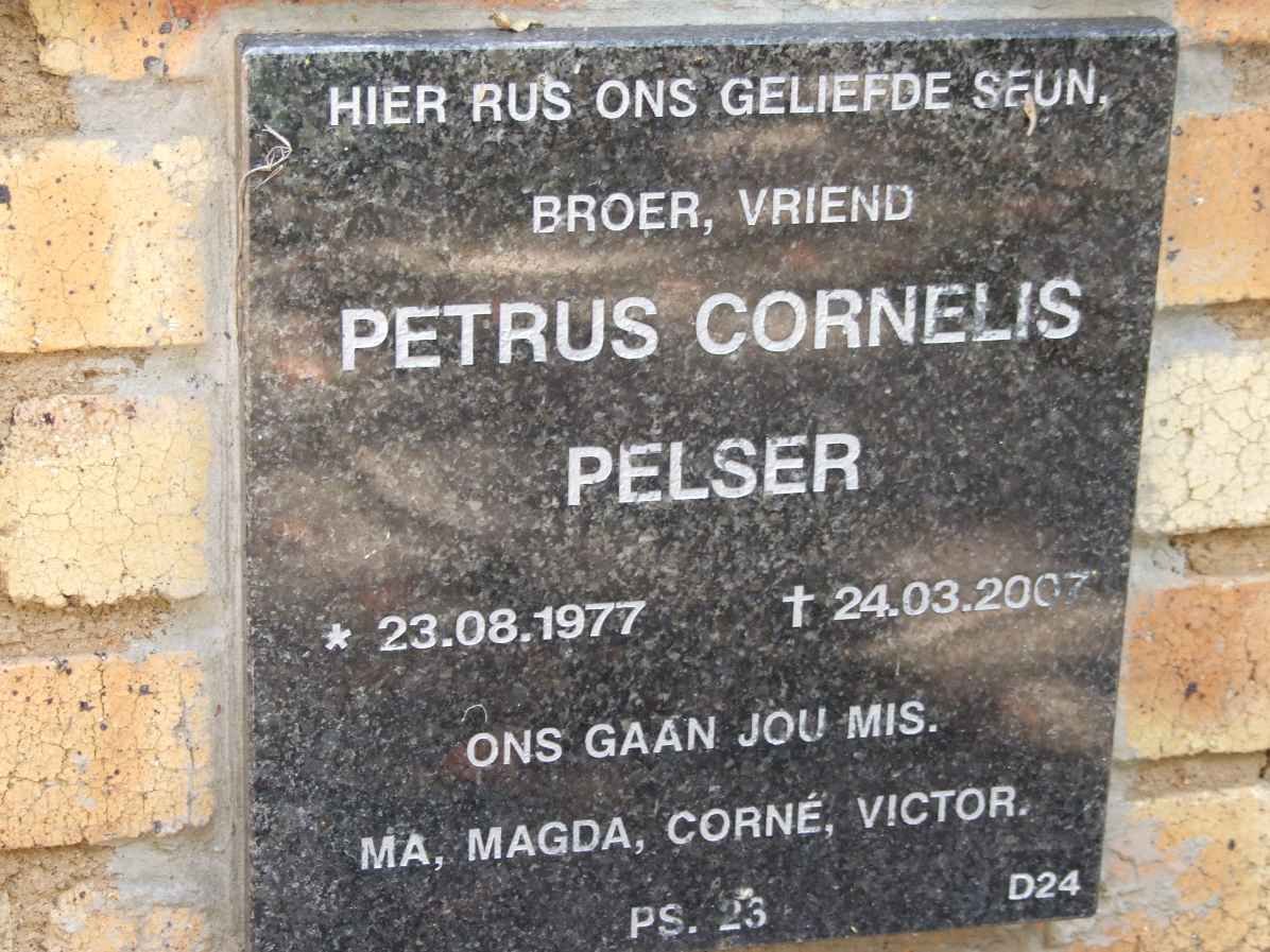 PELSER Petrus Cornelis 1977-2007