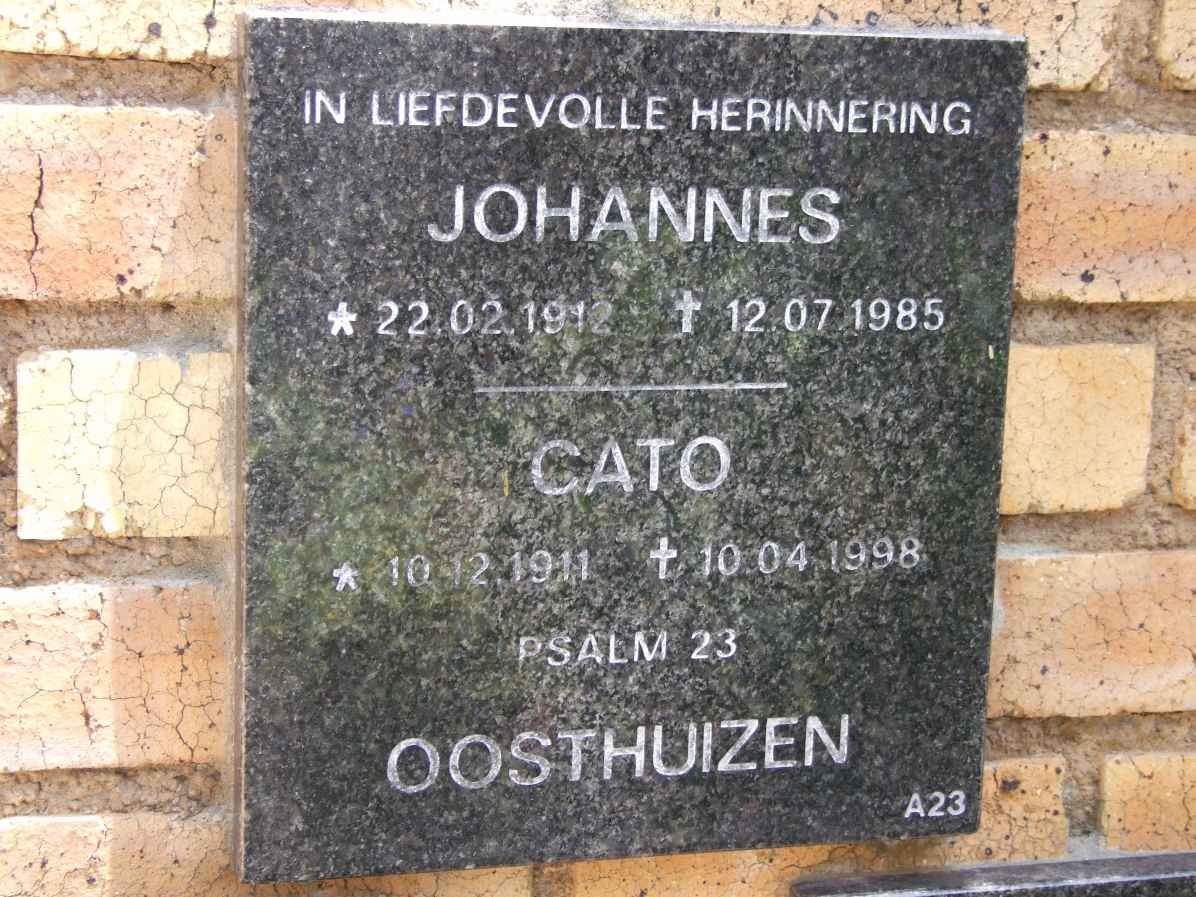 OOSTHUIZEN Johannes 1912-1985 &amp; Cato 1911-1998