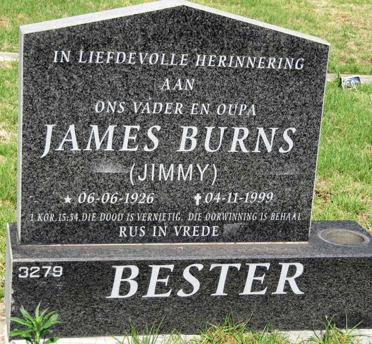 BESTER James Burns 1926-1999