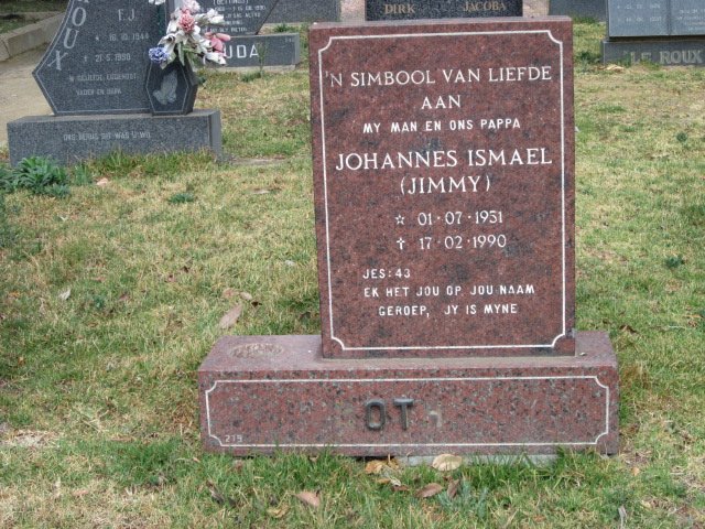 BOTHA Johannes Ismael 1951-1990