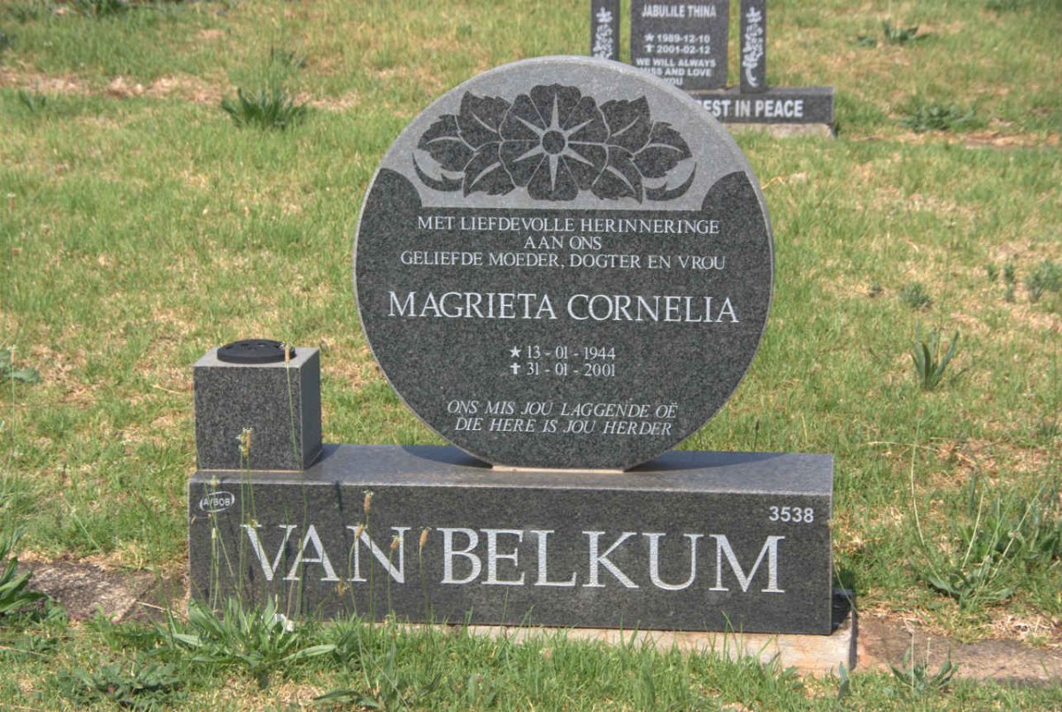 BELKUM Magrieta Cornelia, van 1944-2001